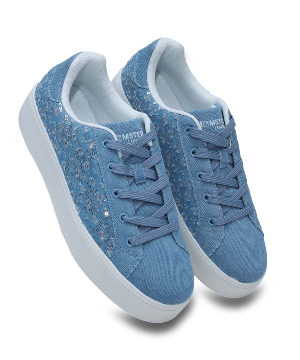 Hamster London Super Model Bling Blue Sneakers