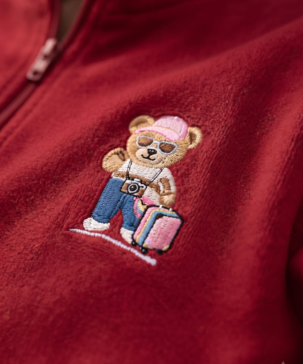 Hamster London Ted H Zipper Jacket & Lower Cord Set Red