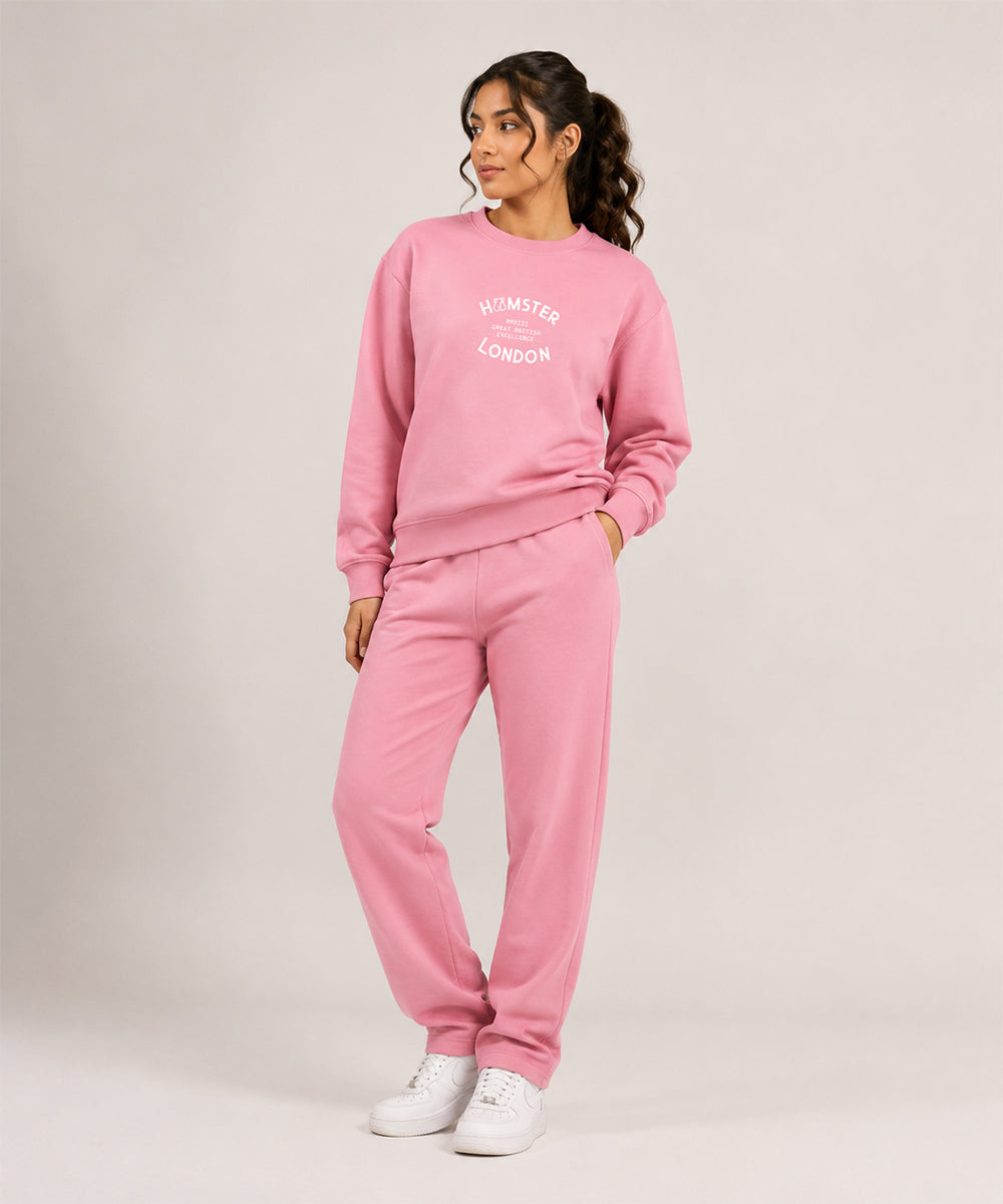 Hamster London Great British Excellence Sweatshirt & Lowers Set Pink