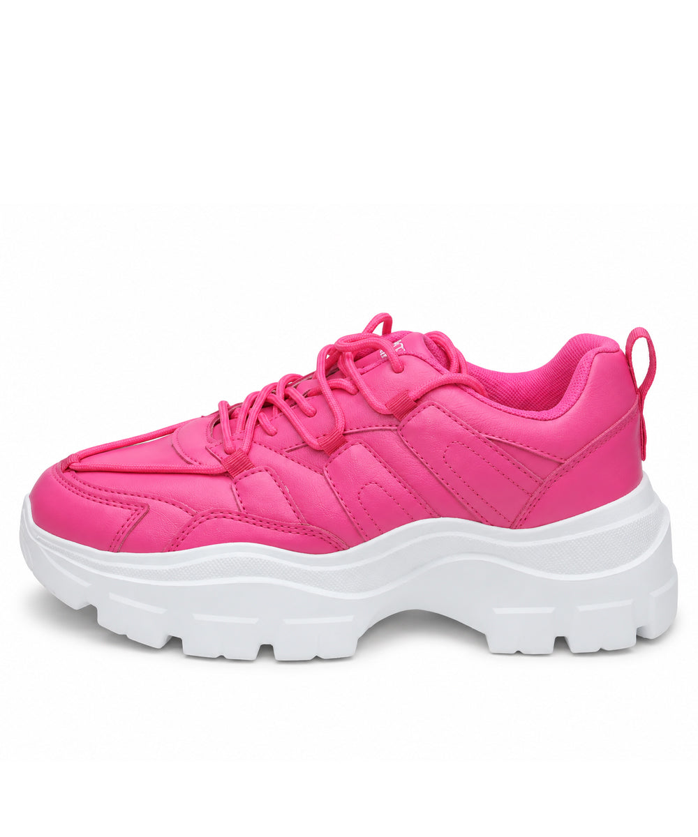 Hamster London Mousehole Hot Pink Party Sneakers