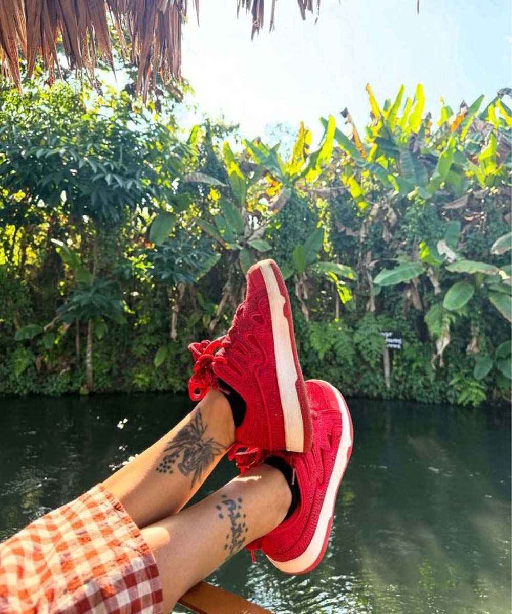Hamster  London Neptune Party Red Sneakers