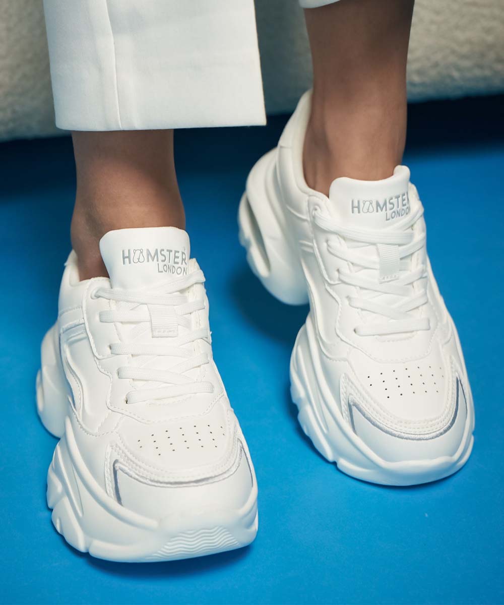 Hamster London Matte White Party Sneakers