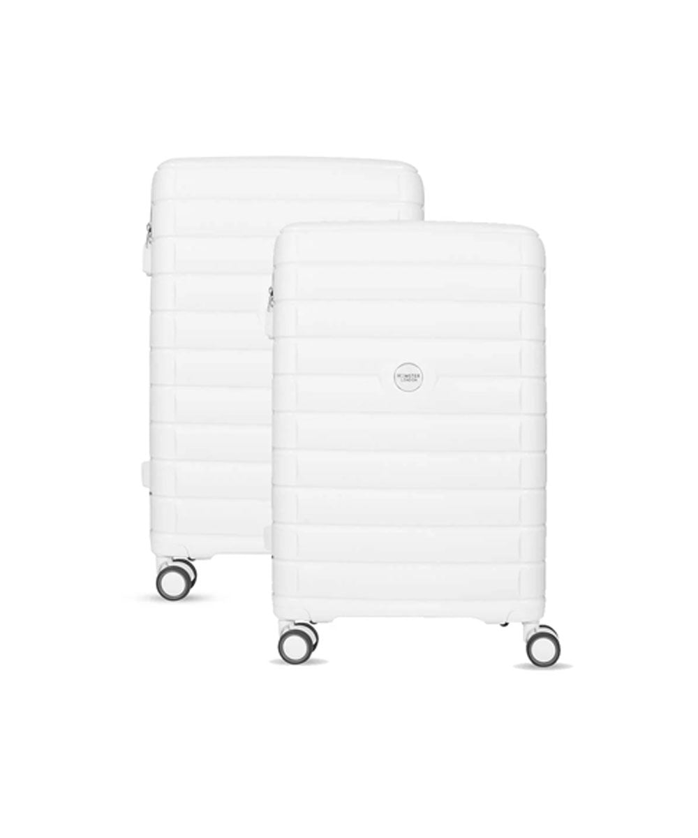 Hamster London Zero Weight Luggage White – Combo Set (24in + 20in)