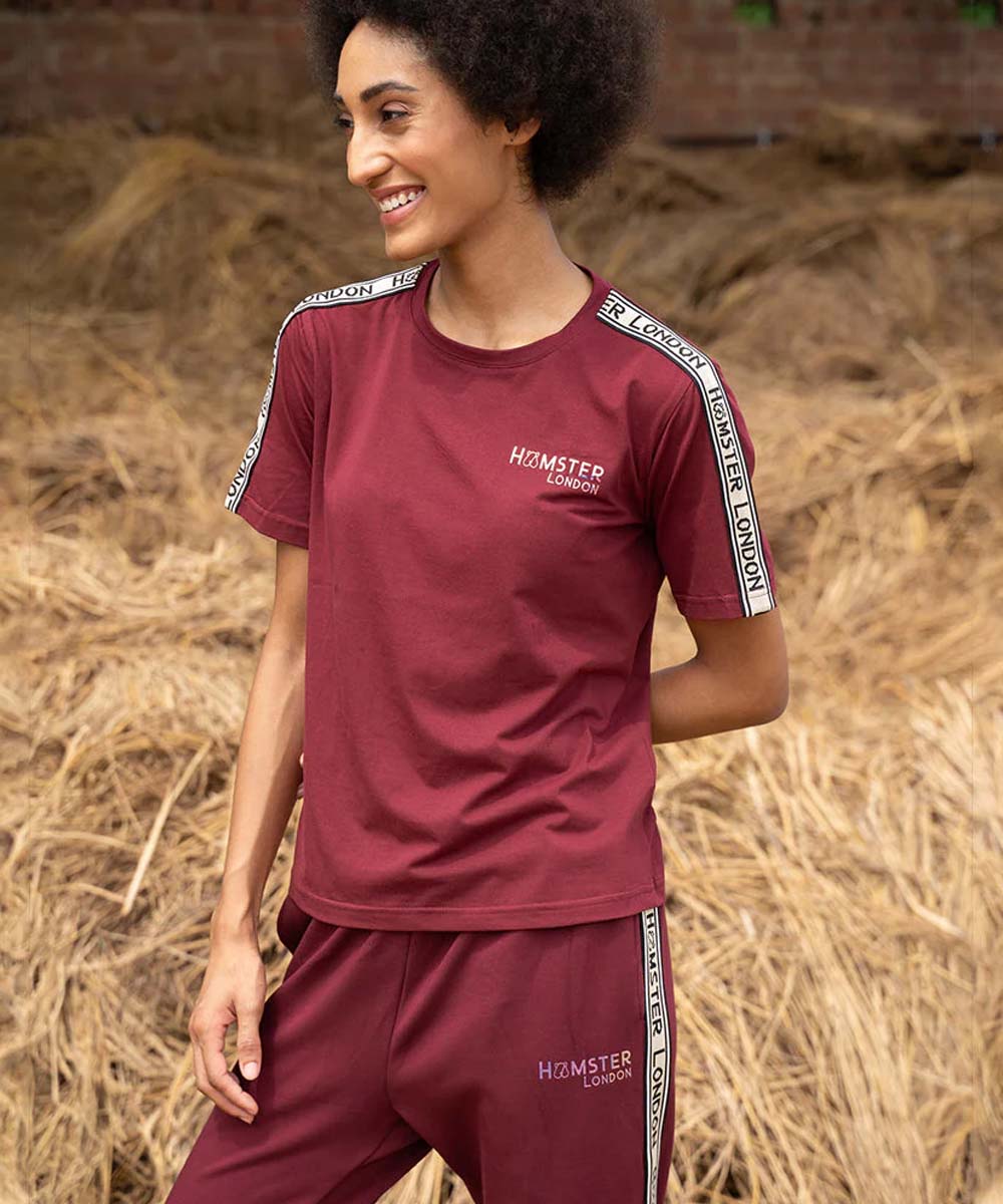 Hamster London Fashionista Tape Maroon Tee