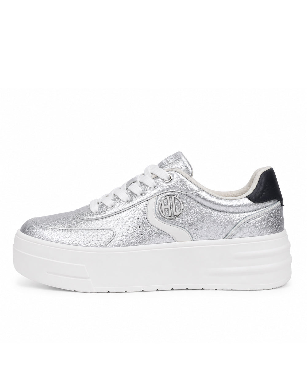 Hamster London Metallic Motion Silver Sneakers