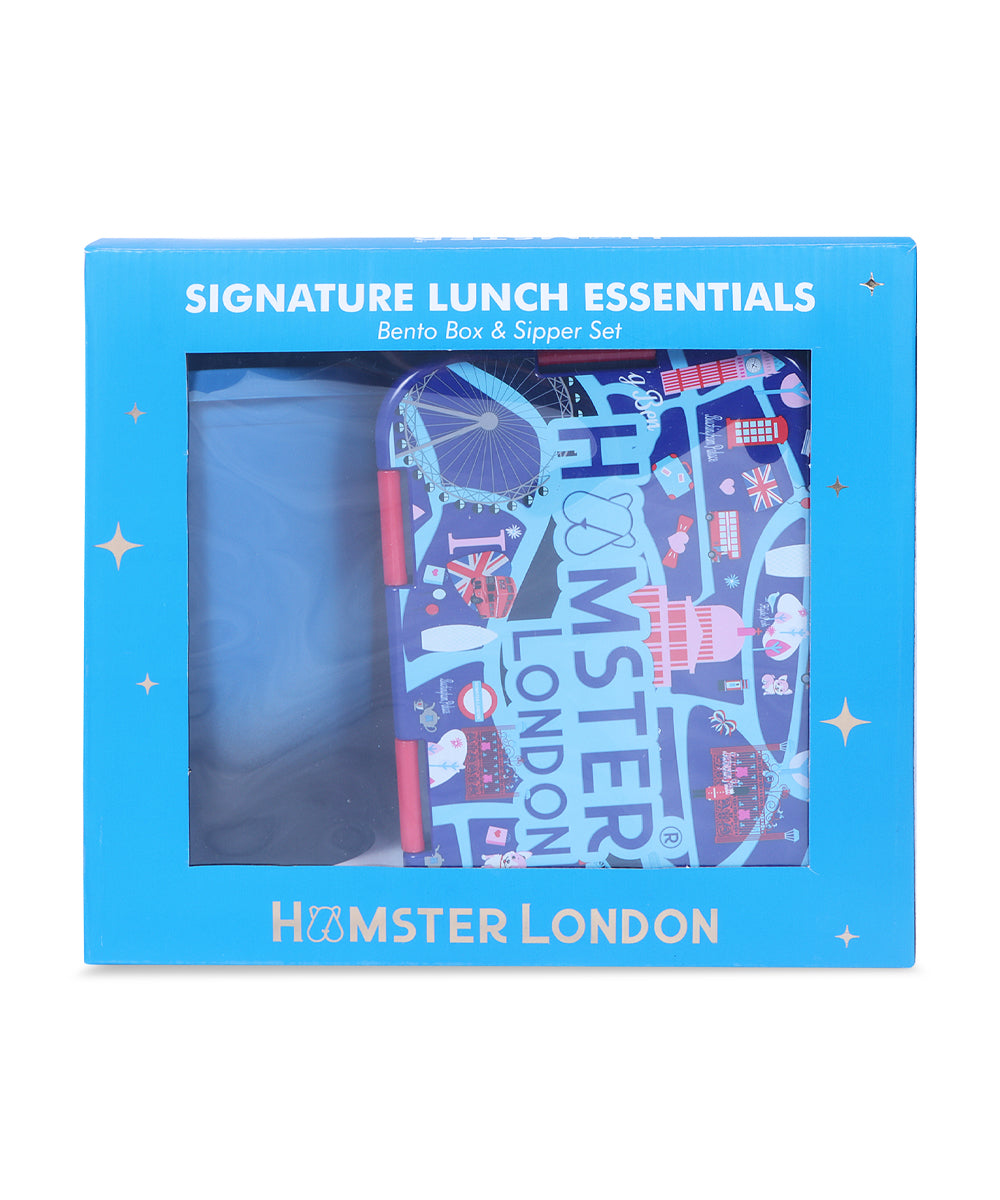 Hamster London Bento Box Royal London and Sipper Set