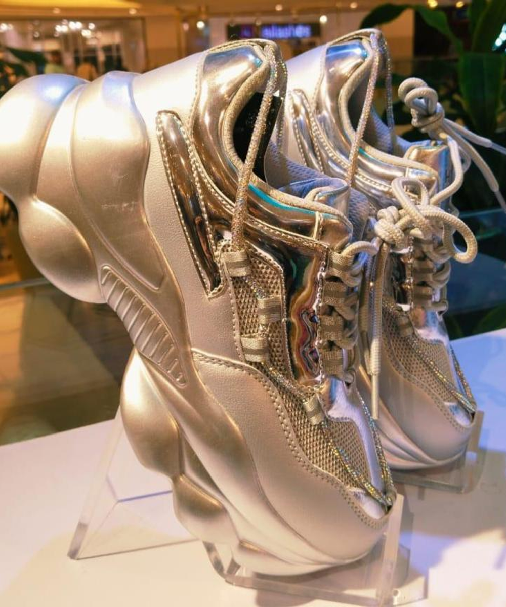 Hamster London Marcella Party Silver Sneakers