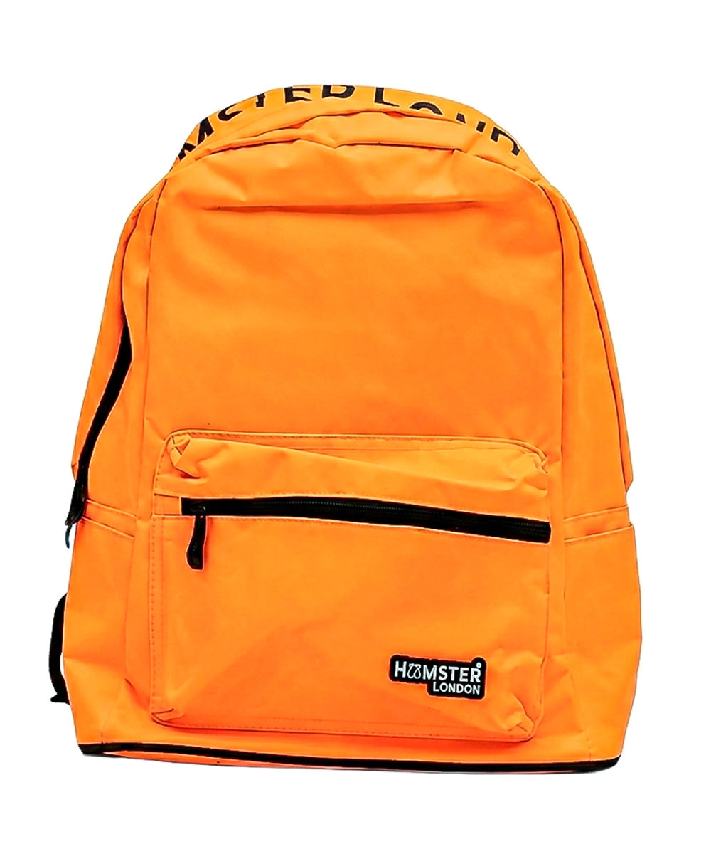Hamster London Neon Orange Colour Backpack Gift Set with Waist Bag, Stainless Steel Bottle & Slap Watch