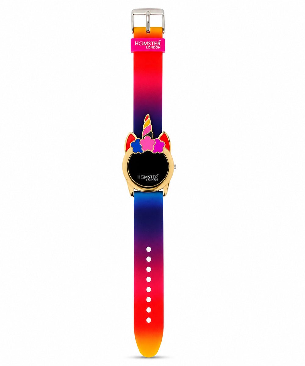 Hamster London Unicorn Princess Metal Flurry Pink Watch