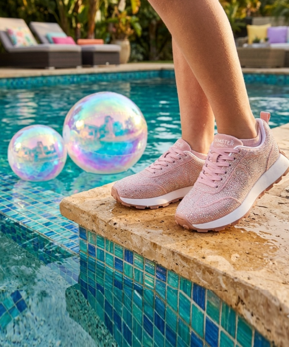 Hamster London Love Stone Pink Sneakers