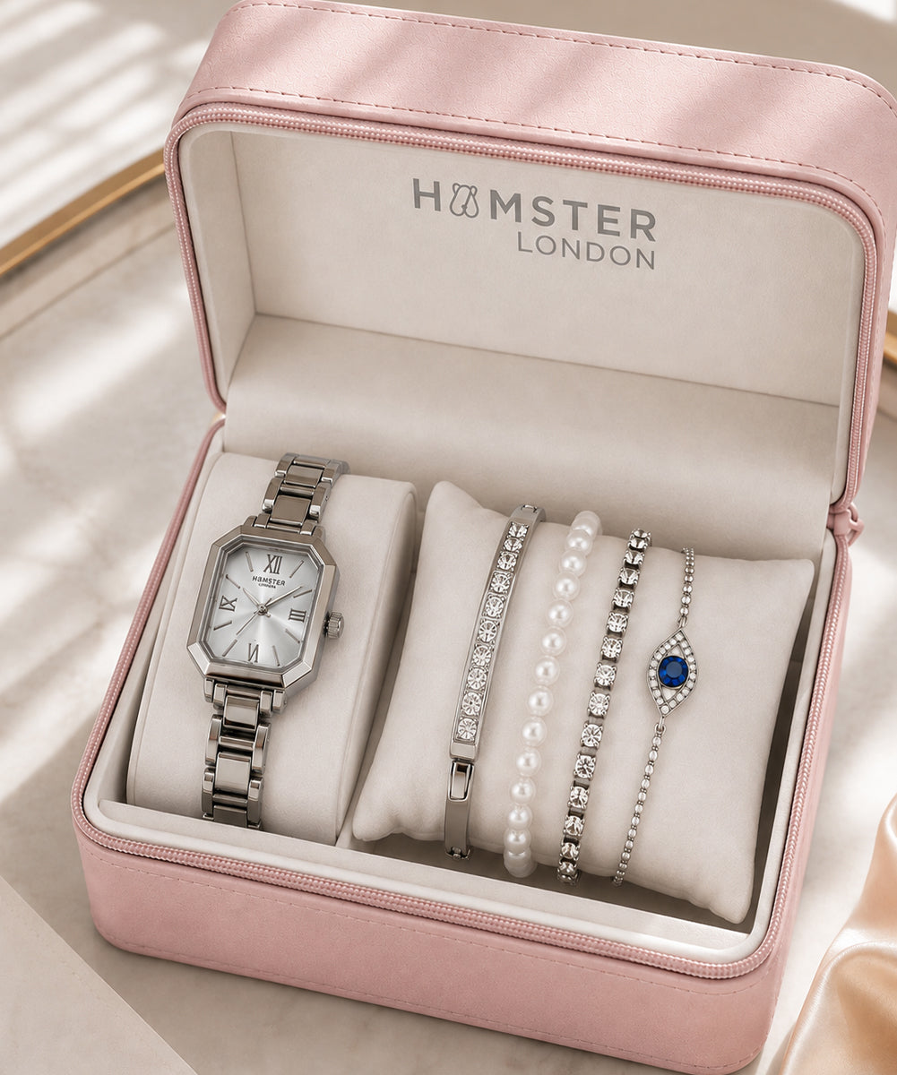 Hamster London Morning Star Women Silver Watch
