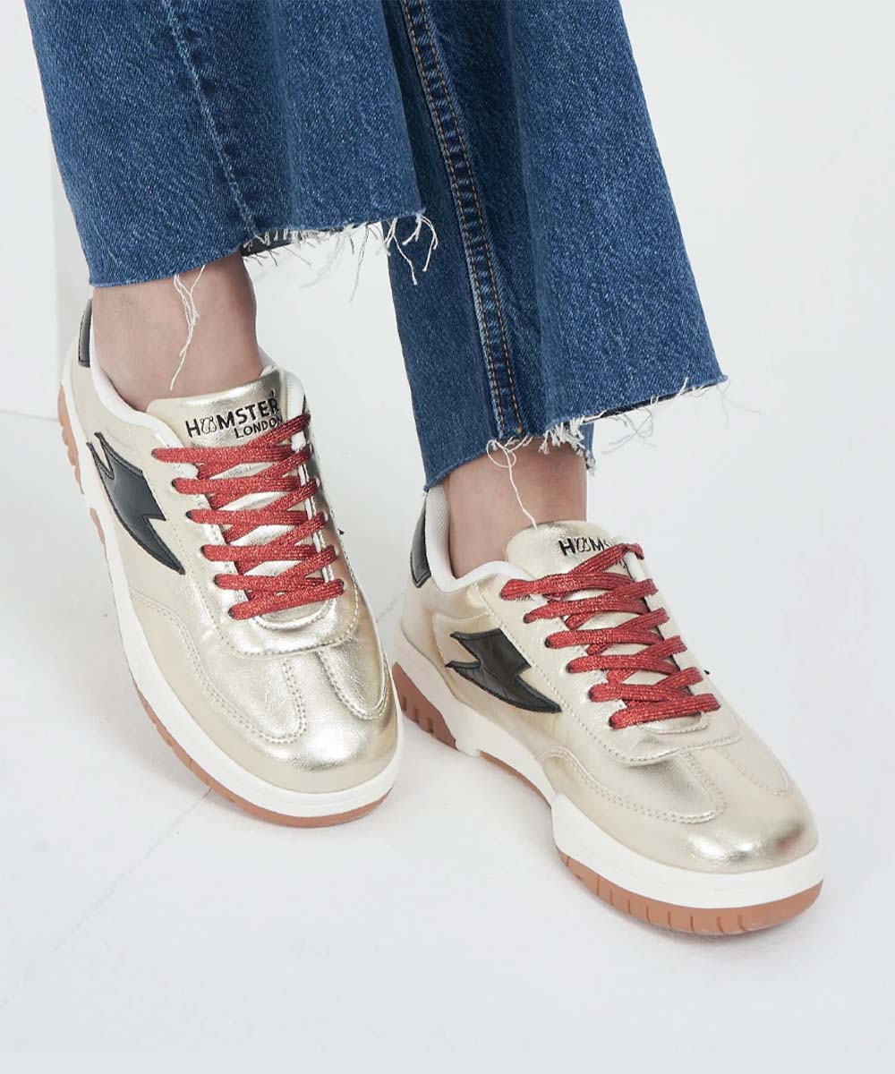 Hamster London Lighting Gold Sneakers