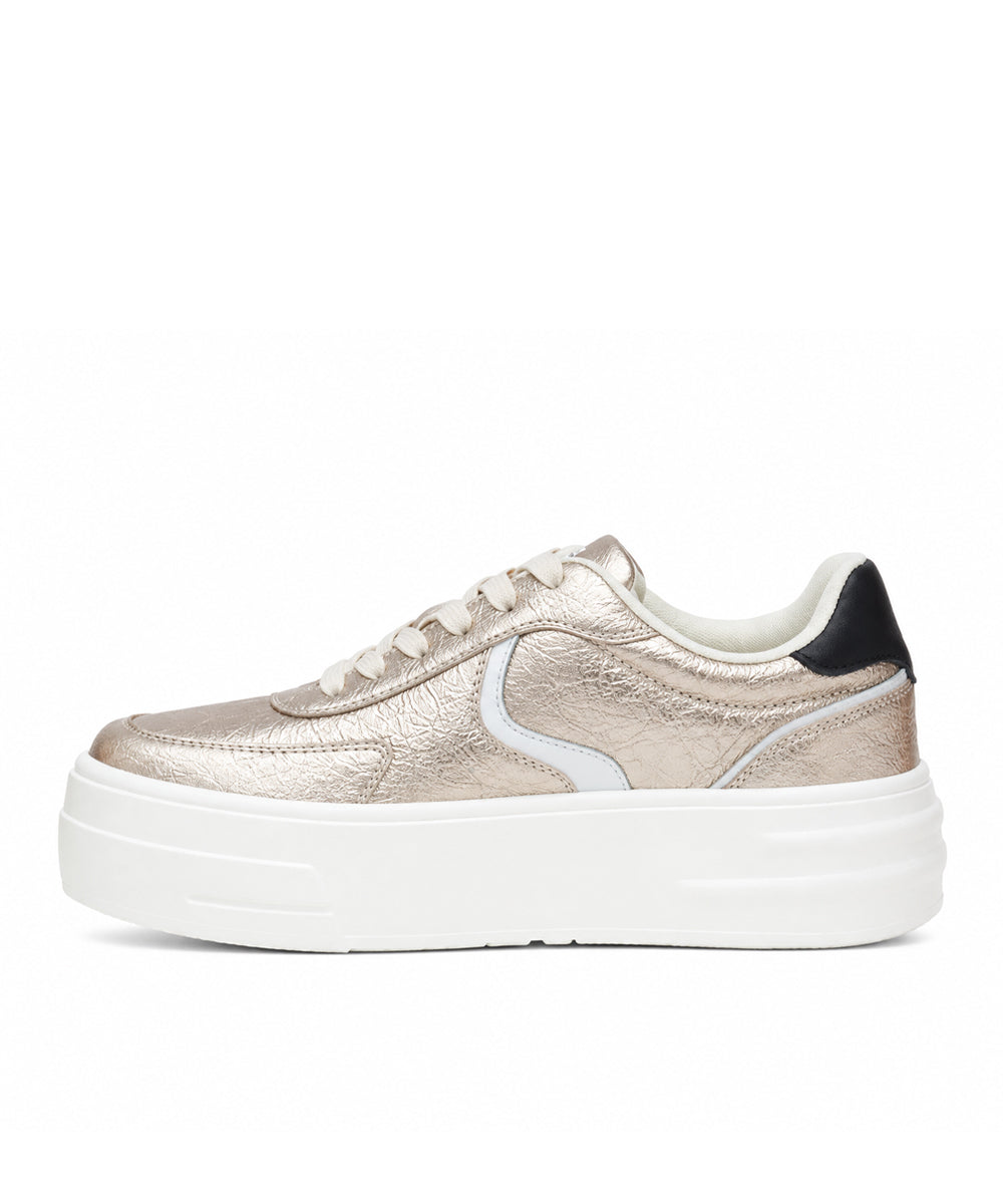 Hamster London Metallic Motion Gold Sneakers