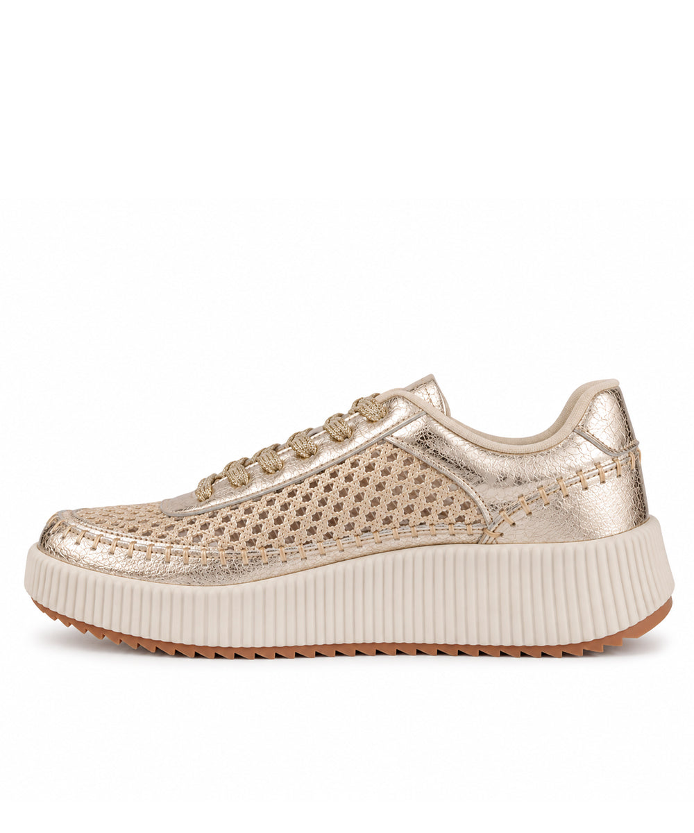 Hamster London Marcella Mesh Gold Party Sneakers