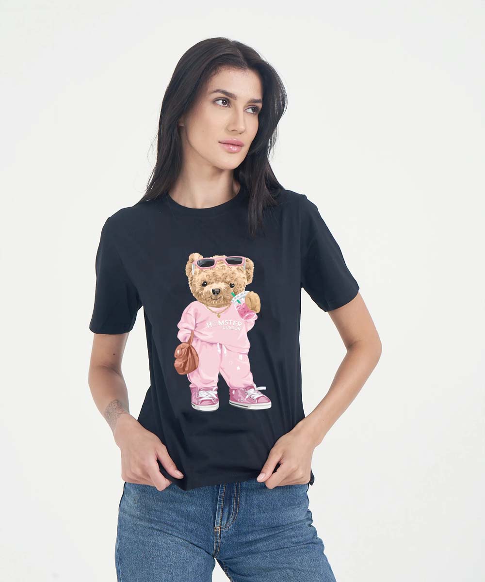 Hamster London Ted H Coffee Run T-Shirt Black