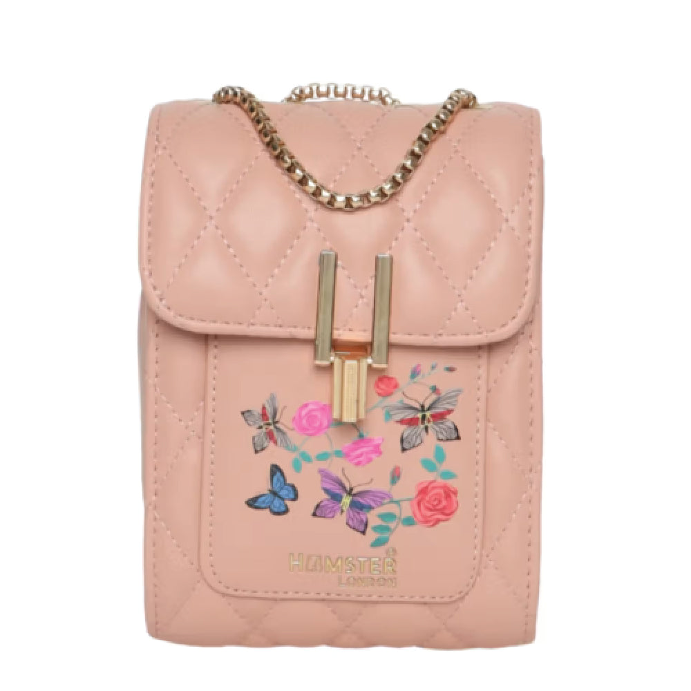 Hamster London Millionaire Oxford Phone Crossbody Bag Pink