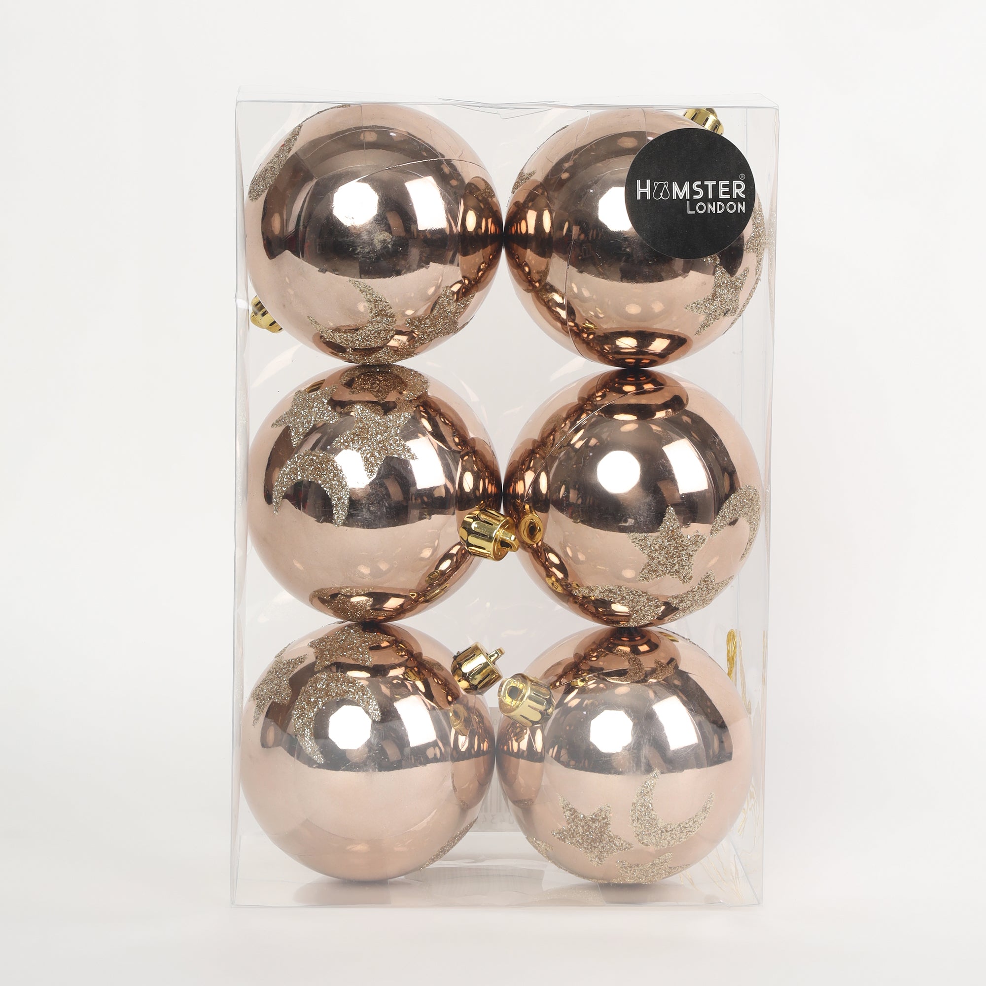 HL Holy 8cm Gold Christmas Ball Set of 6 Pieces