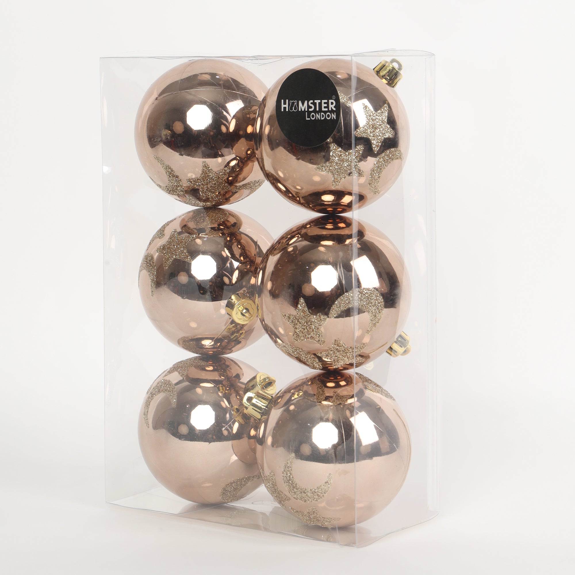 HL Holy 8cm Gold Christmas Ball Set of 6 Pieces