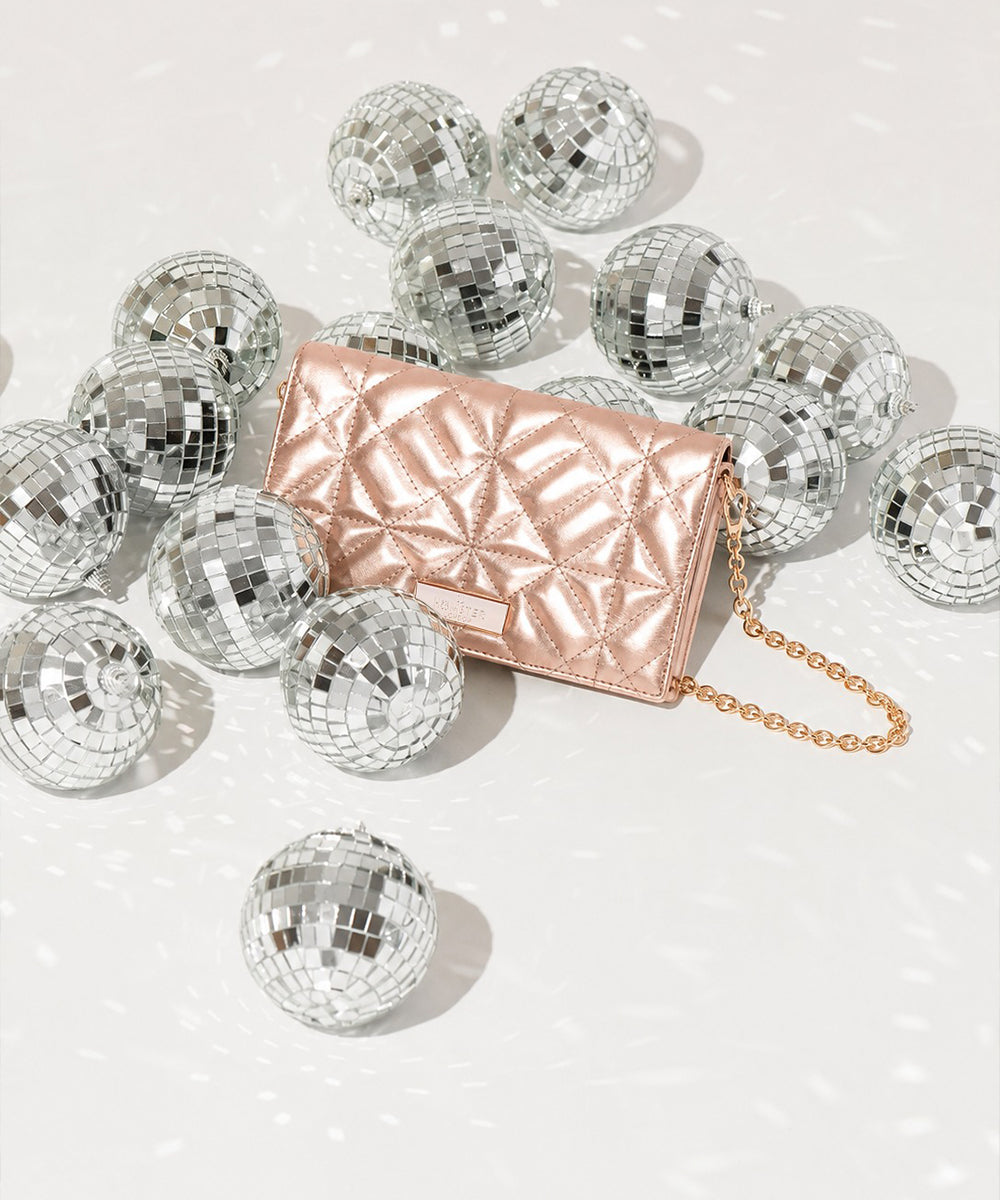 Hamster London Beverley Mosaic Crossbody Rose Gold