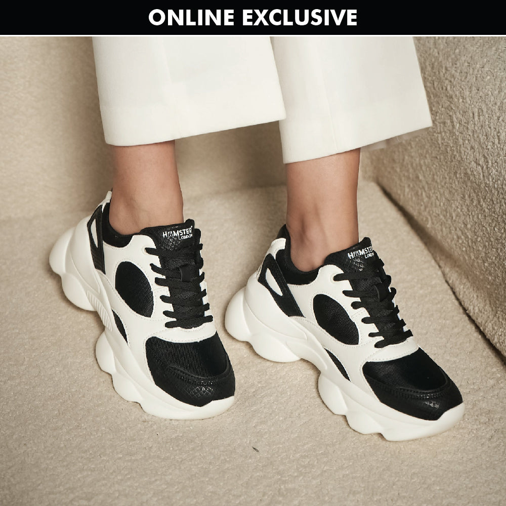Hamster London Bubble White Black Sneakers