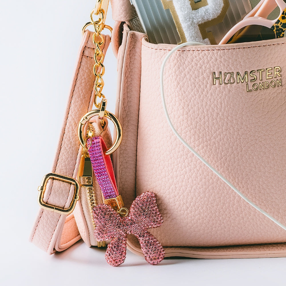 Hamster London Trinkets Bow Key Charm Pink