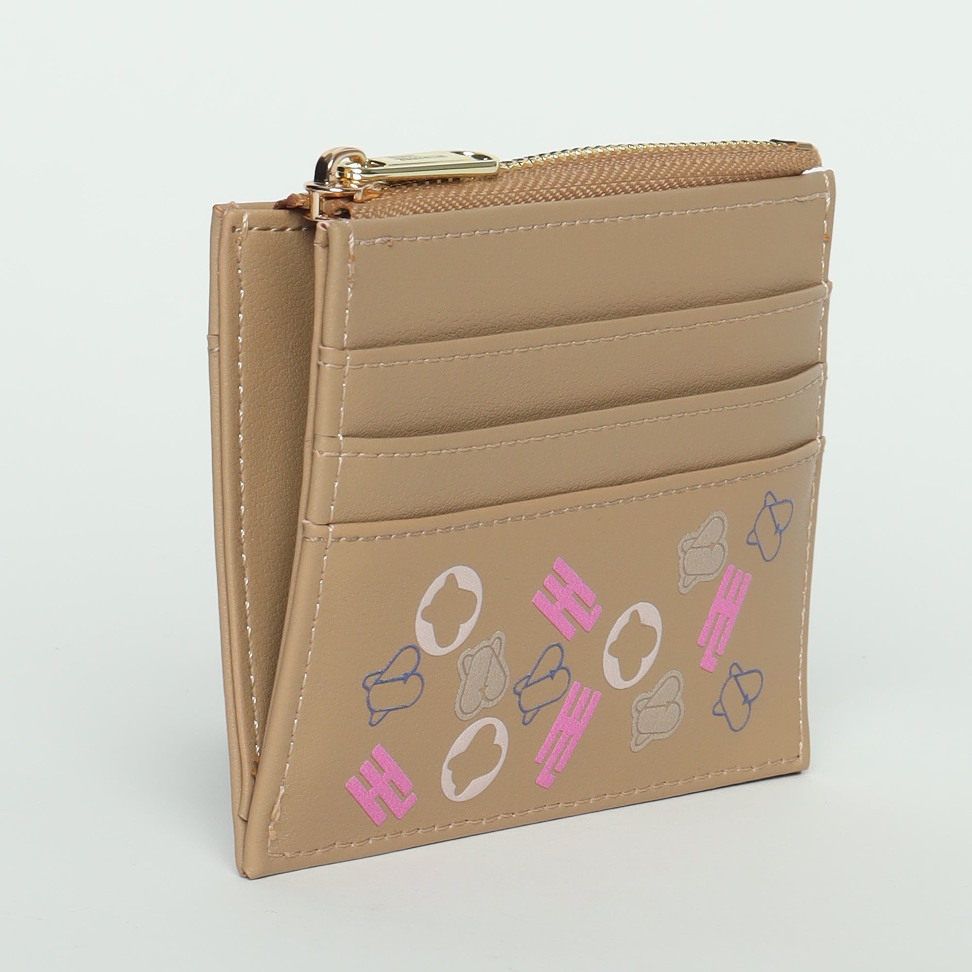 Hamster London  Millionaire Mayfair Cardholder with Zip Beige