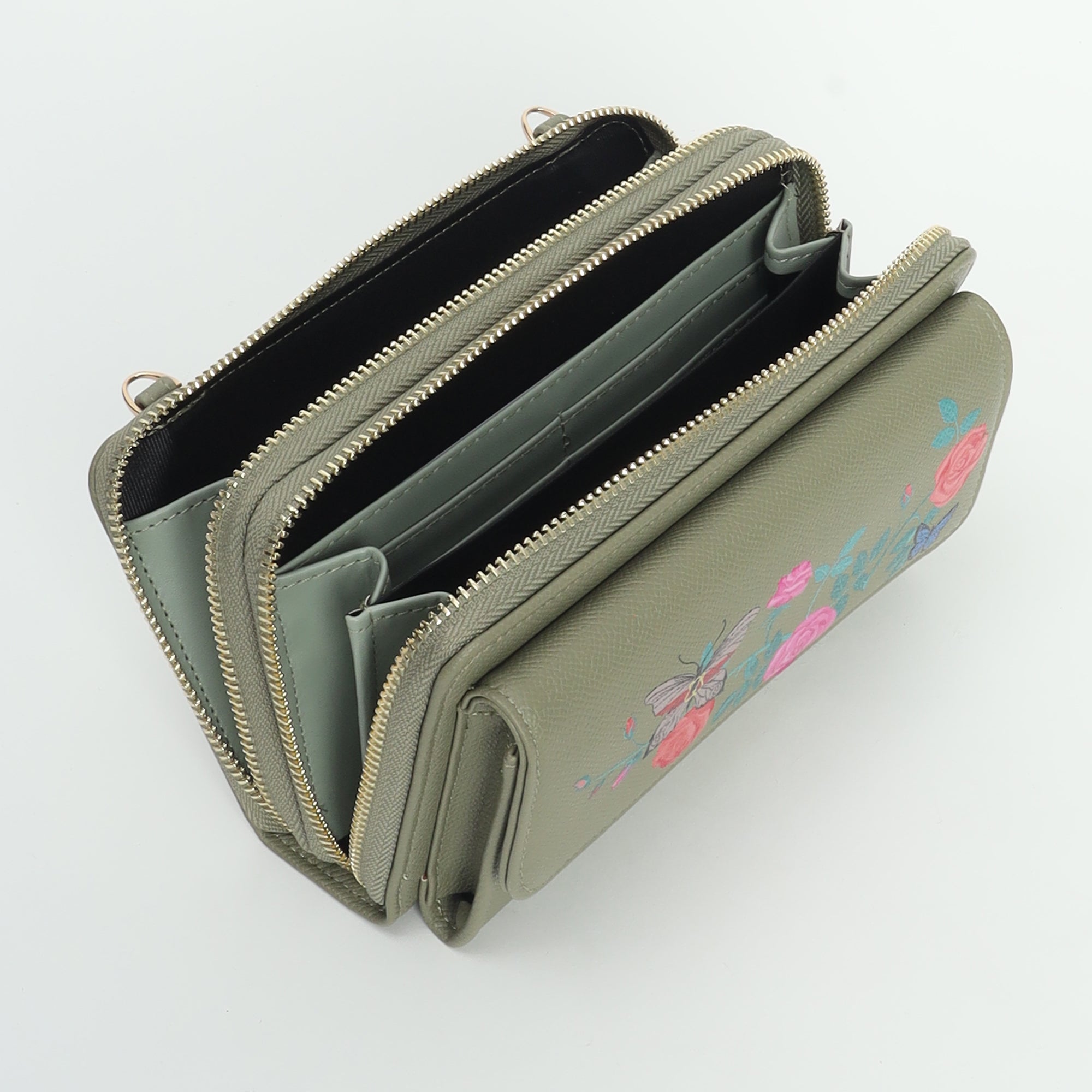 Hamster London Millionaire Oxford Crossbody Wallet Sling Green