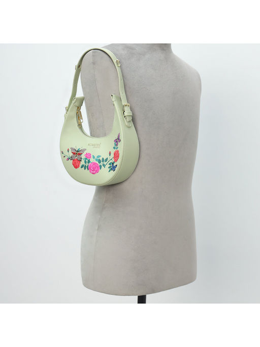 Hamster London Millionaire Oxford Shoulder Bag with long Sling Green