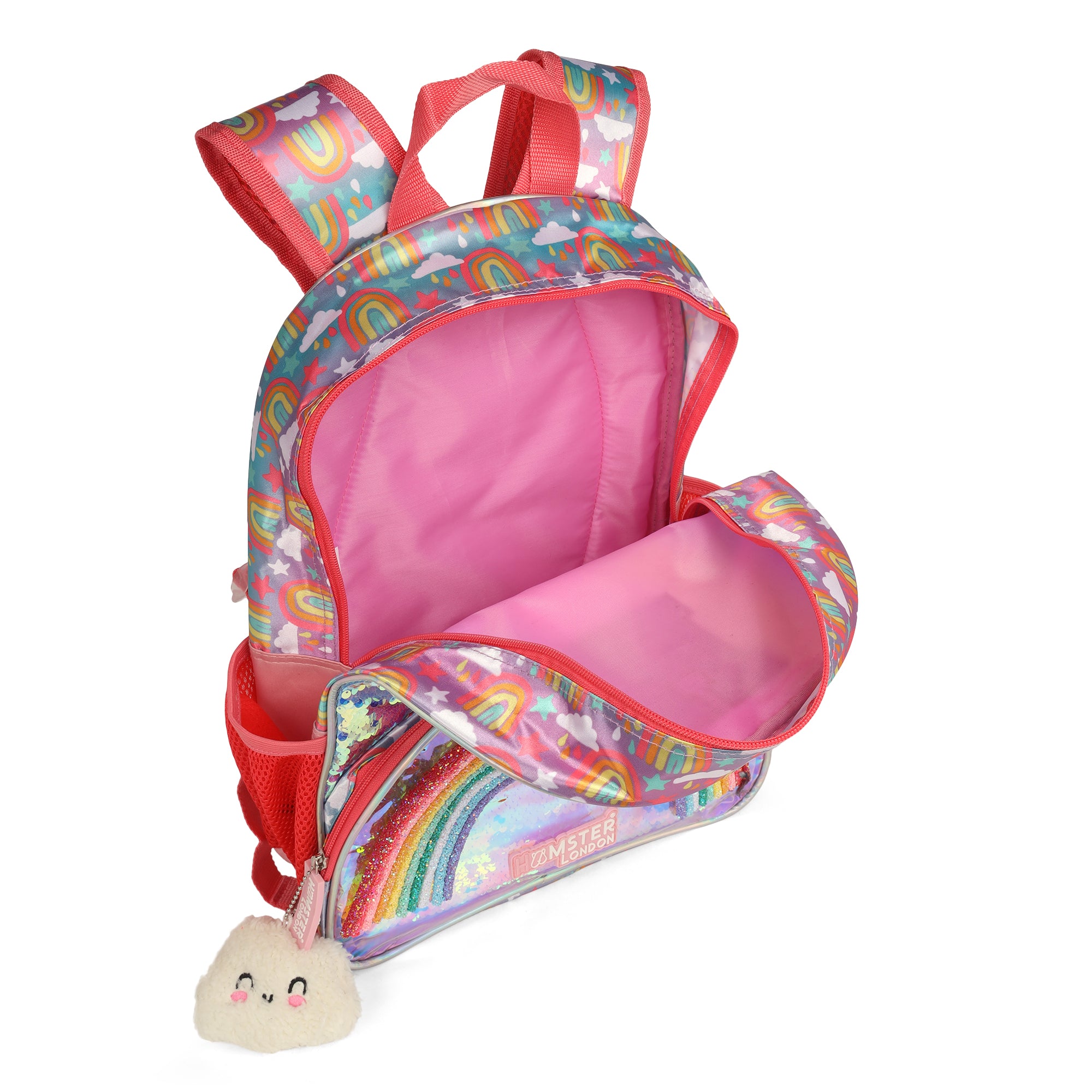 Hamster London Sparkle Party Rainbow Backpack