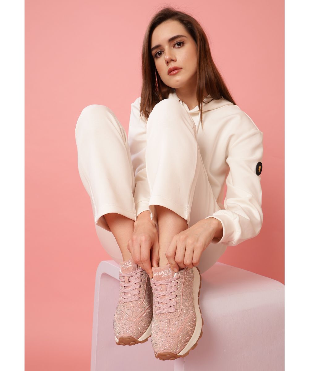 Hamster London Love Stone Pink Sneakers