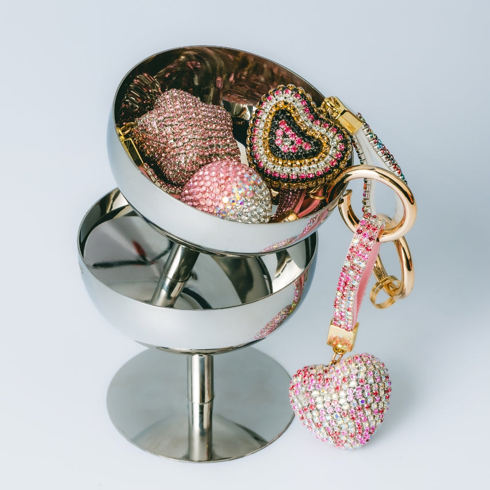 Hamster London Trinkets Heart Pink Key Charm