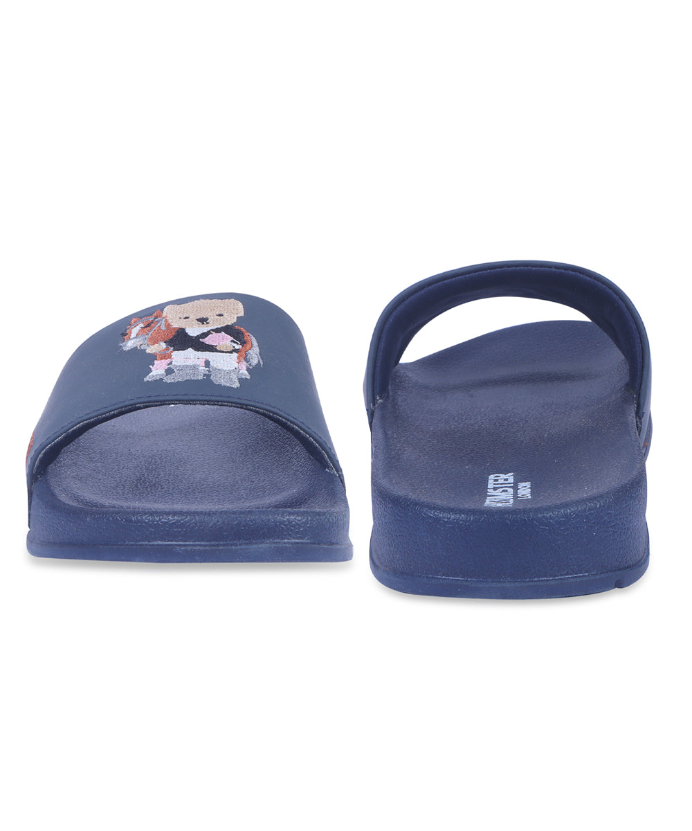 Hamster London Ted H Equestrian Slides Blue