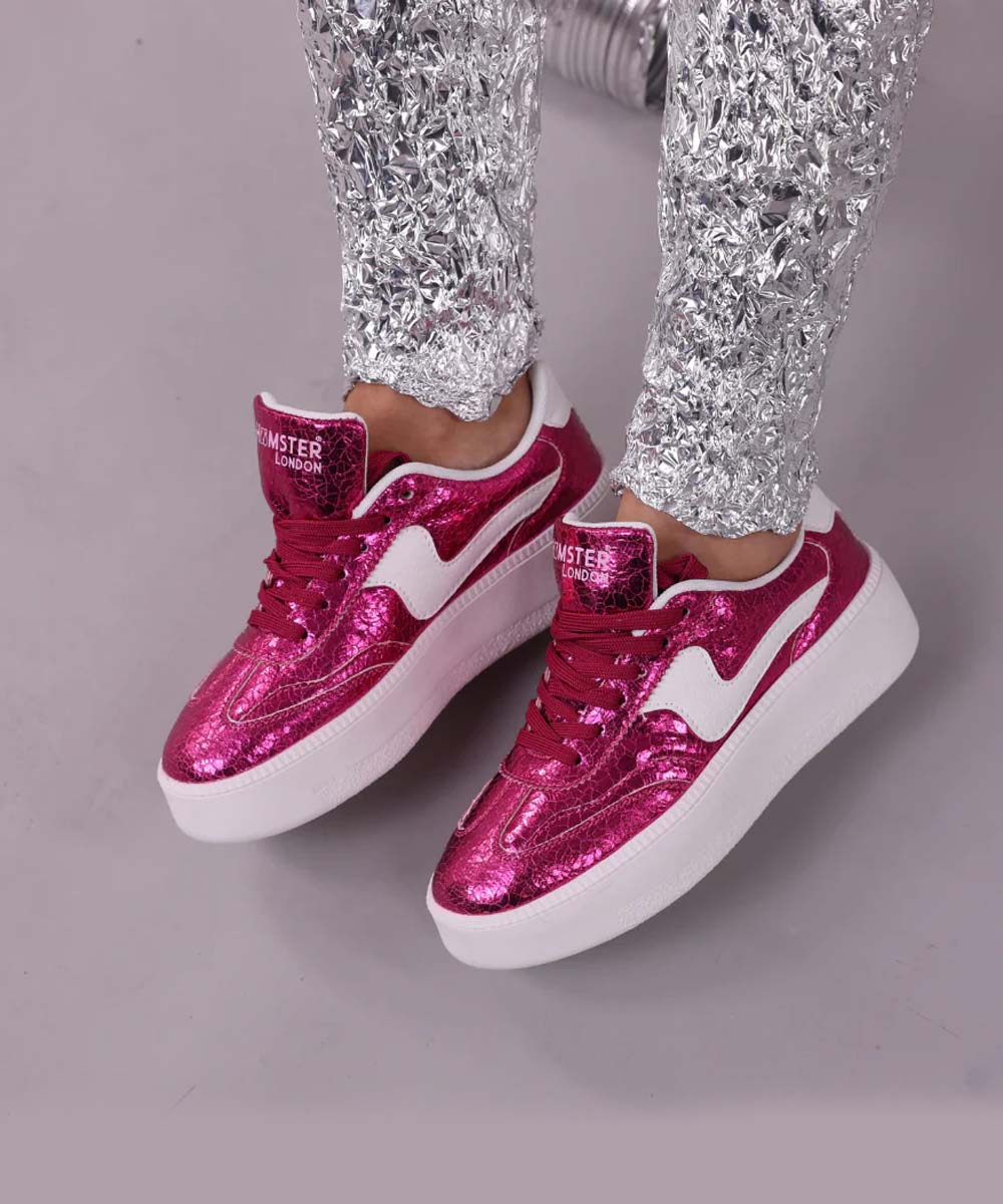 Hamster London Holiday Party Pink Sneakers