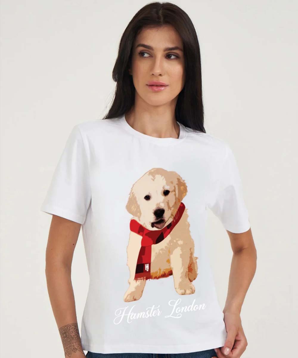 Hamster London Pup H Labrador T-shirt White & Lower Set