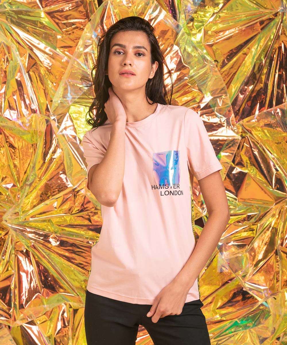 Hamster London Holo Party Tees Pink