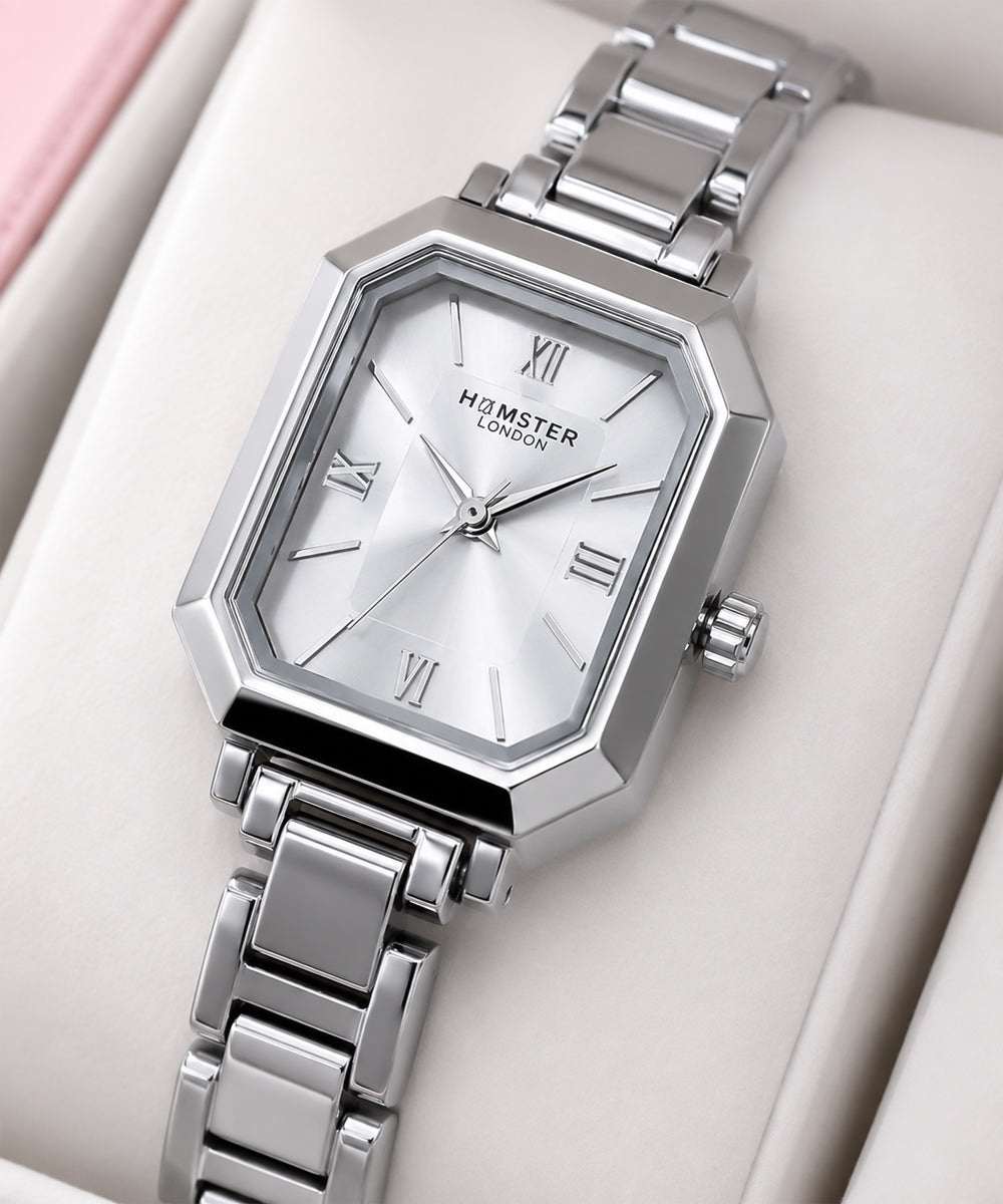 Hamster London Morning Star Women Silver Watch
