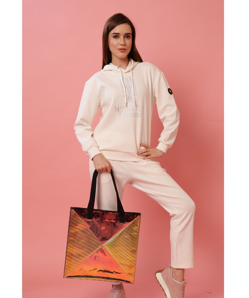 Hamster London Shiny Classic Tote Bag Black