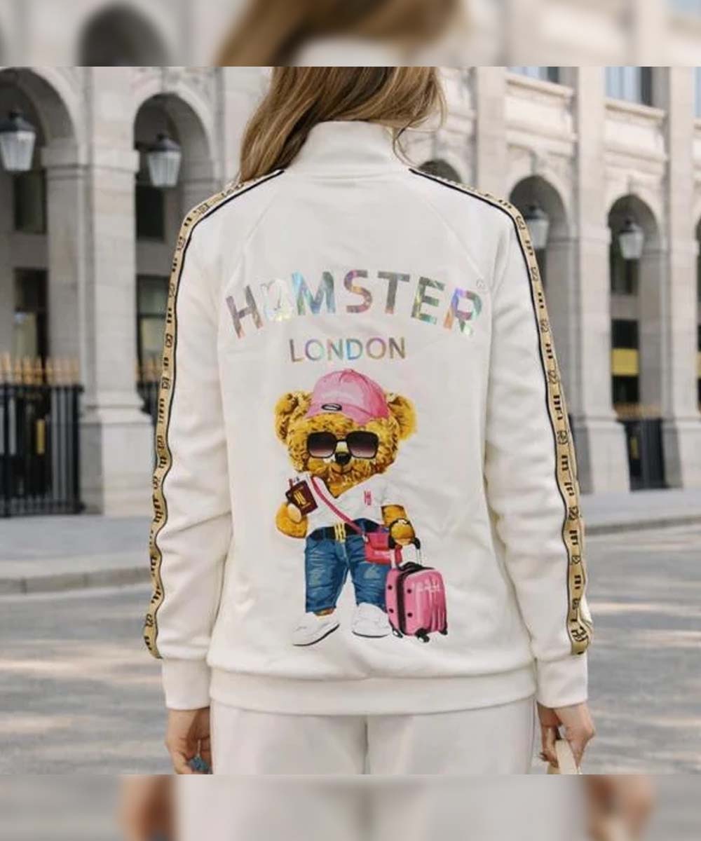 Hamster London Ted H Ted Zipper Jacket & Lower Cord Set White