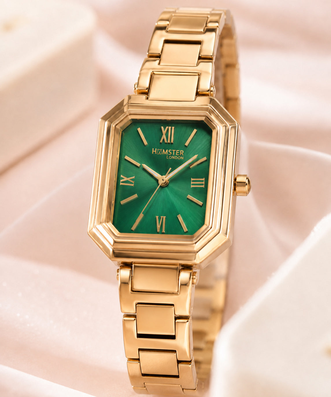 Hamster London Morning Star Women Green Gold Watch