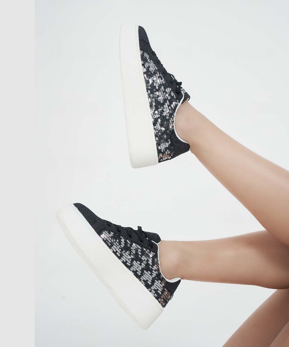 Hamster London Super Model Bling Black Sneakers