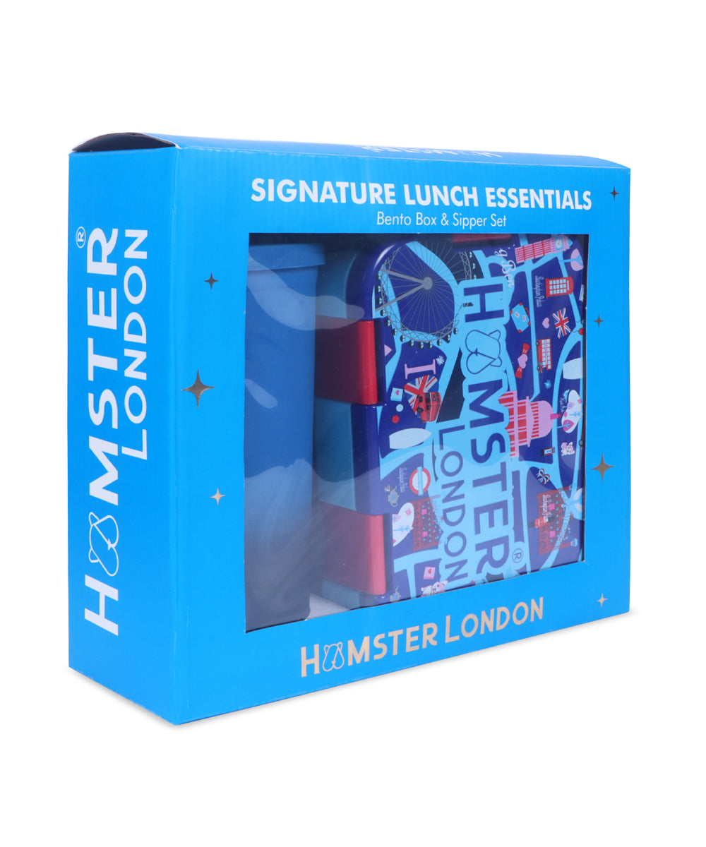 Hamster London Bento Box Royal London and Sipper Set