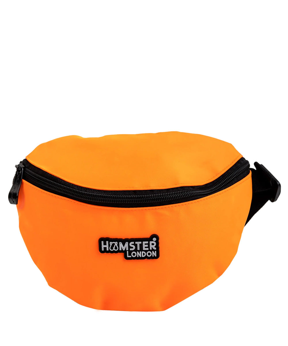 Hamster London Neon Orange Colour Backpack Gift Set with Waist Bag, Stainless Steel Bottle & Slap Watch