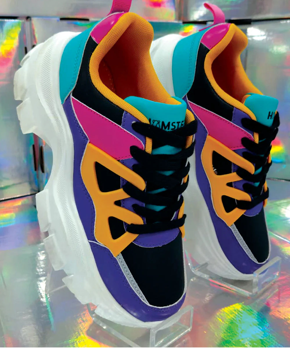 Hamster London Marcella Party Retro Purple Sneakers