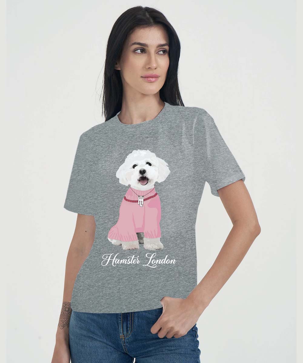 Hamster London Pup H Poodle T-shirt Grey