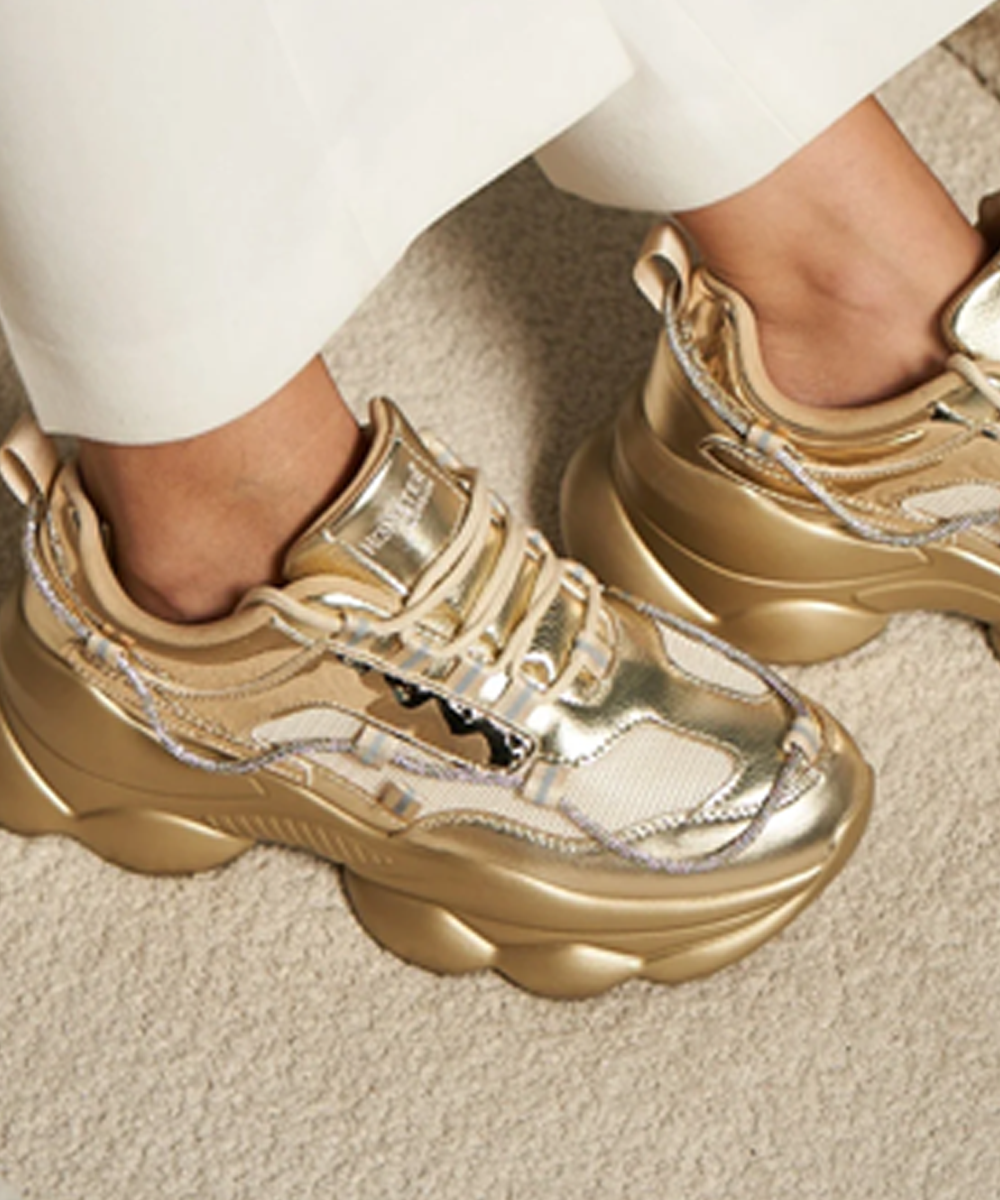 Hamster London Mousehole Gold Party Sneakers