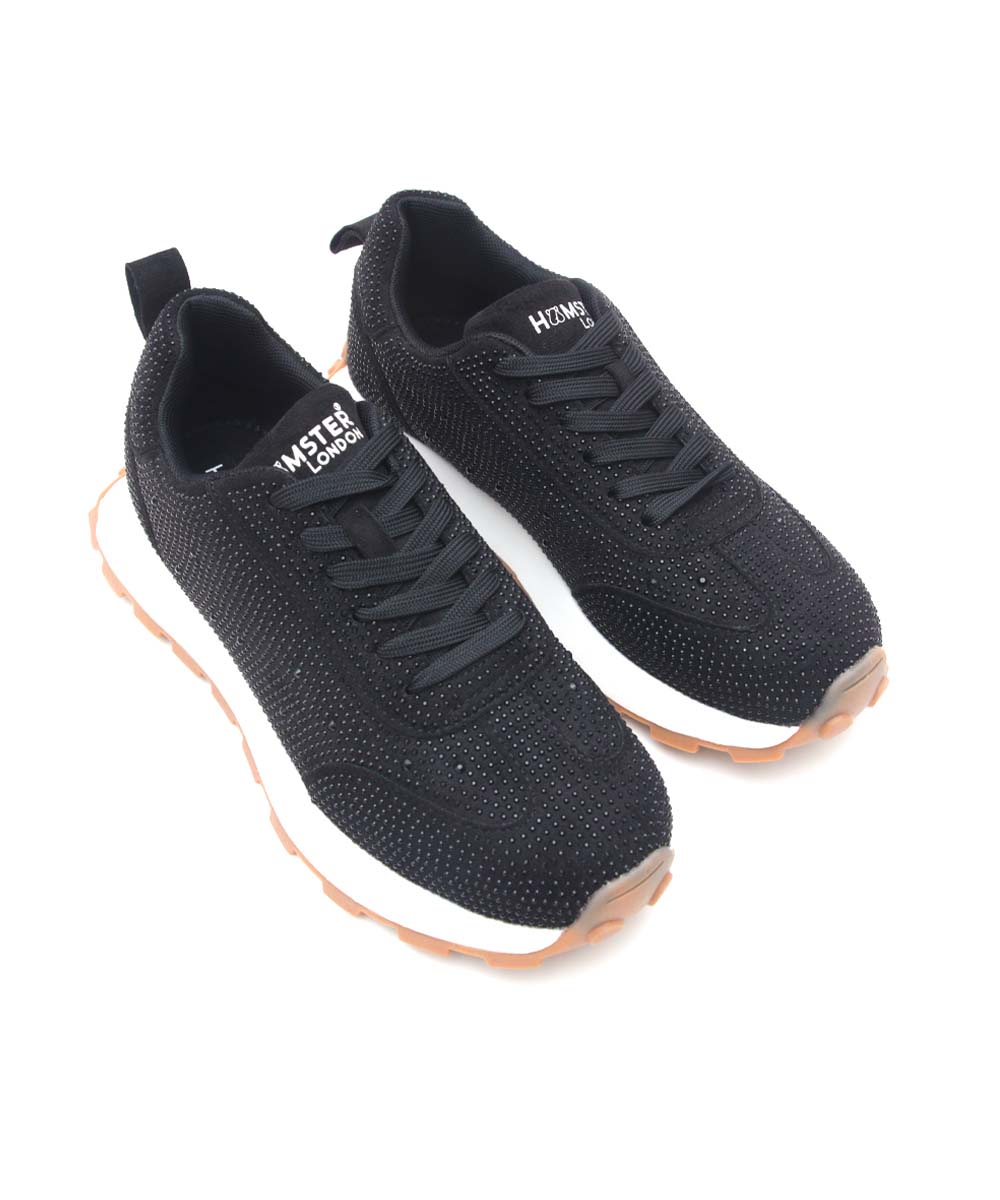 Hamster London Love Stone Black Sneakers
