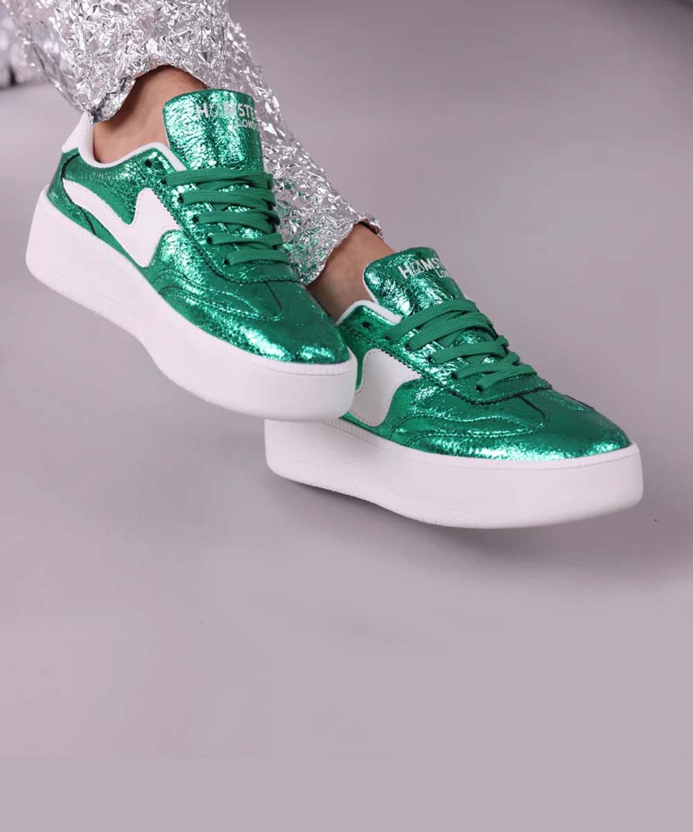 Hamster London Holiday Party Green Sneakers