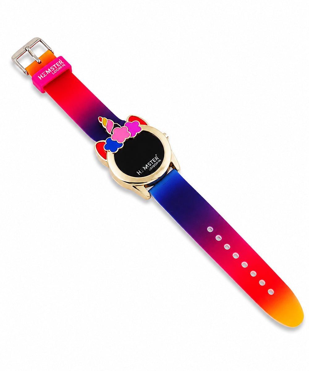 Hamster London Unicorn Princess Metal Flurry Pink Watch