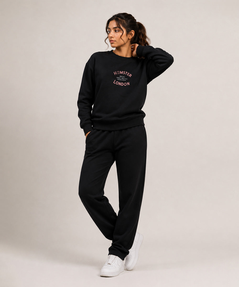 Hamster London Great British Excellence Sweatshirt Co-ord Set Black