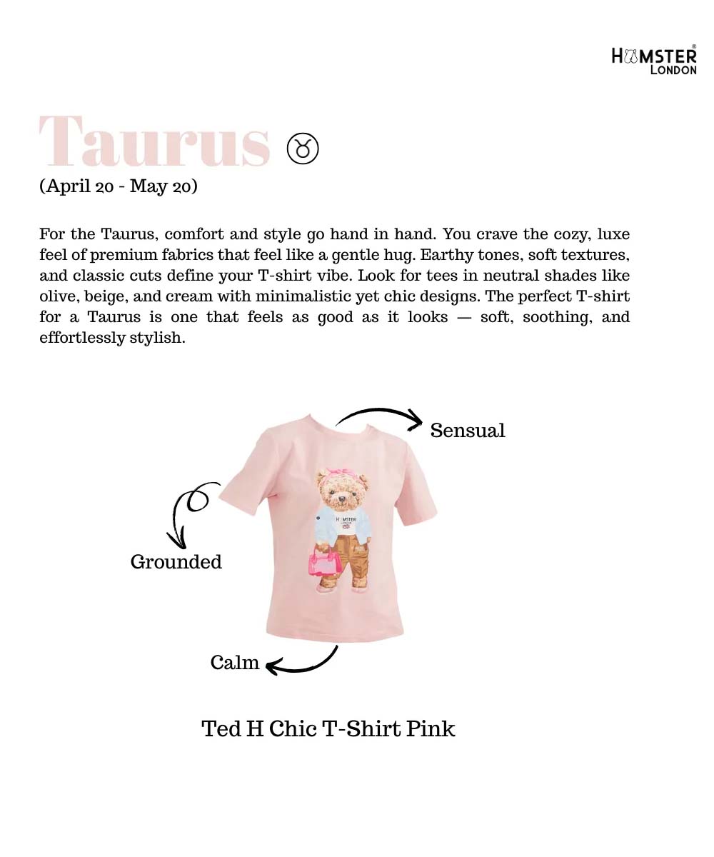 Hamster London Ted H Chic T-Shirt Pink